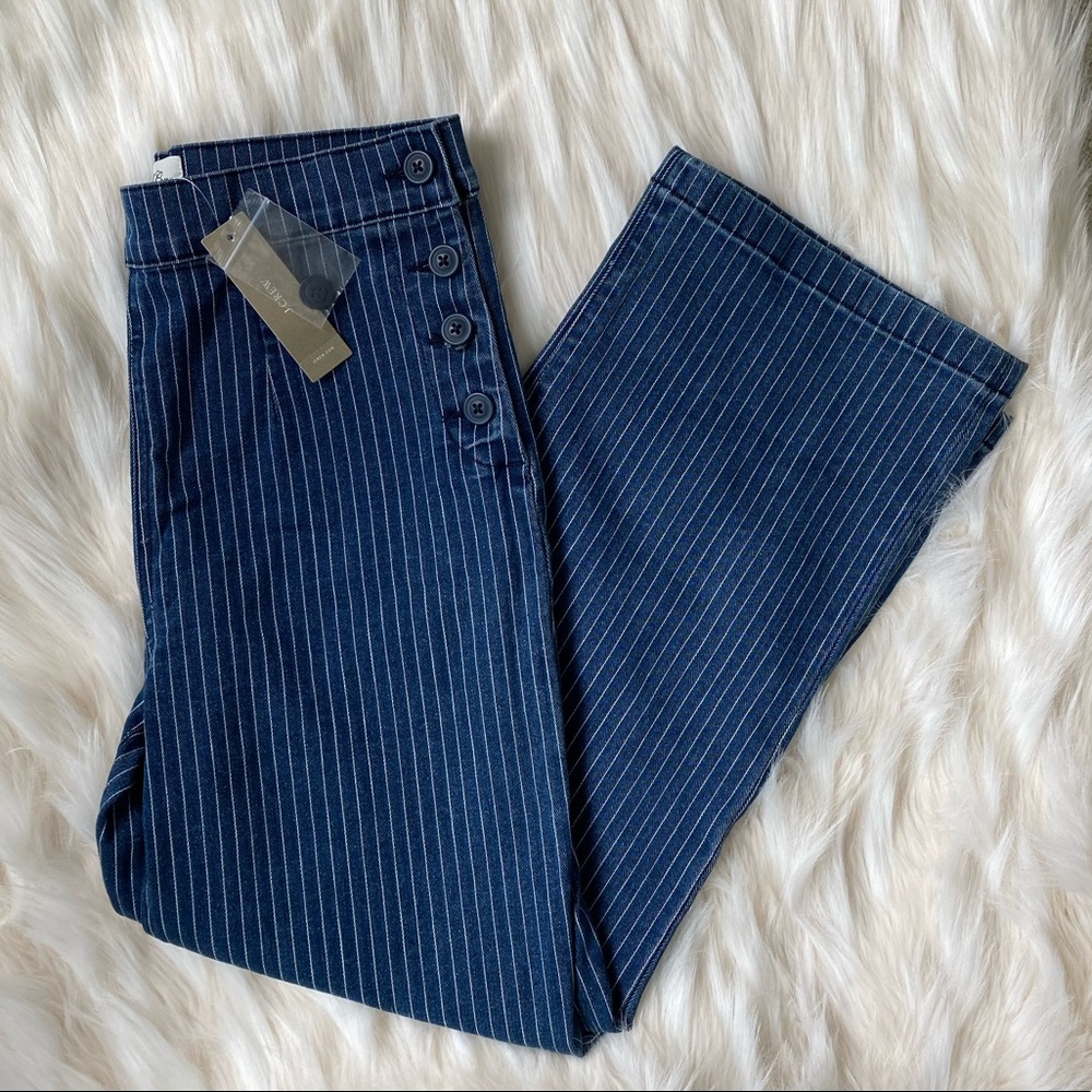 Jcrew Slim wide-leg sailor jean in stripe